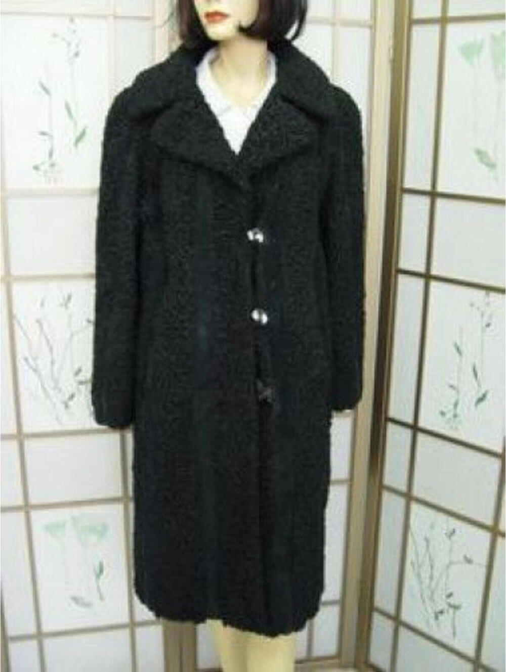 SCRAP ITEM: ASTRAKHAN LAMB FUR SUEDE FUR COAT JACKET ARTS & CRAFTS